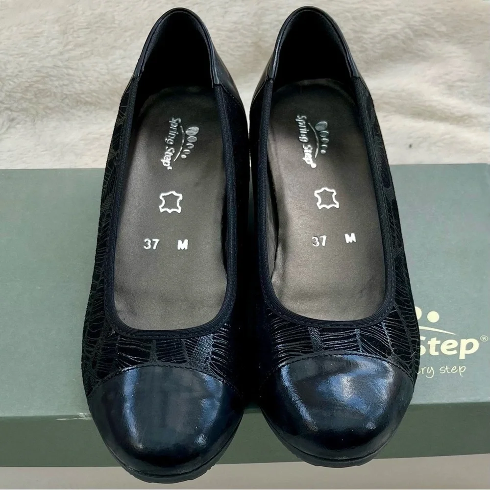 Spring Step Norma Leather Heel Shoes Size 6-7